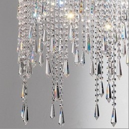 Modern Contemporary Crystal Metal Pendant Light
