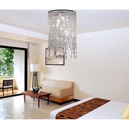 Modern Contemporary Crystal Metal Pendant Light