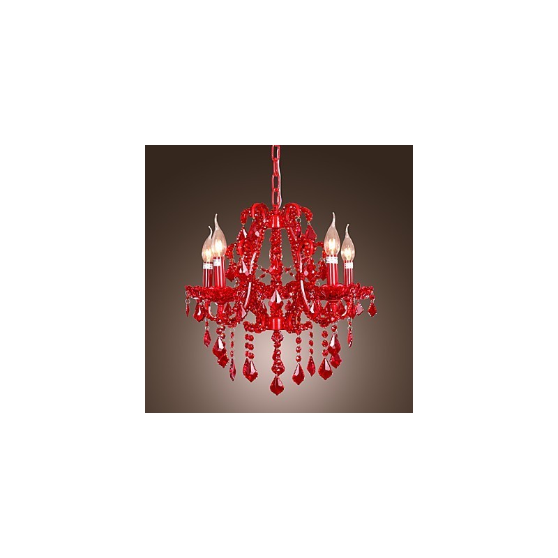 Modern Contemporary Crystal Chrome Metal Chandelier