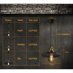 Retro Classic European Style Pendant Light Metal Art Droplight