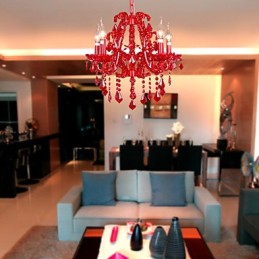 Modern Contemporary Crystal Chrome Metal Chandelier