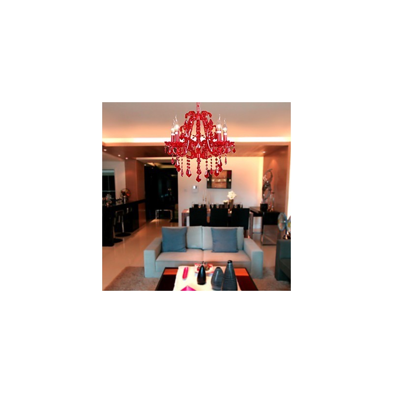 Modern Contemporary Crystal Chrome Metal Chandelier