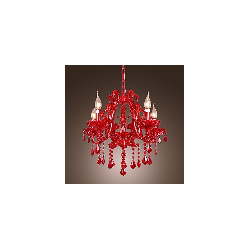 Modern Contemporary Crystal Chrome Metal Chandelier