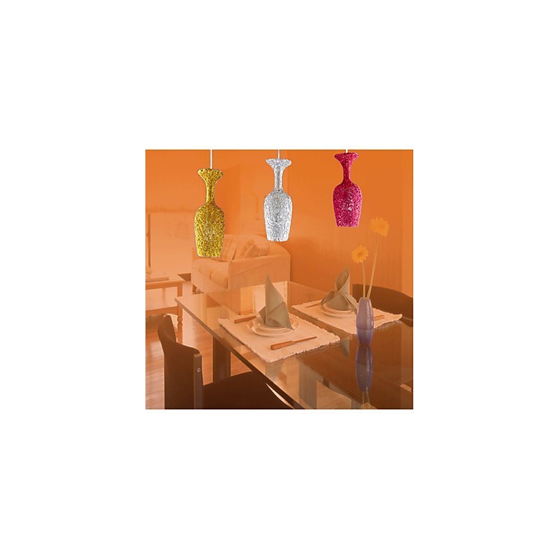 Woven Aluminum Chandelier With Three Head Lamp Apple