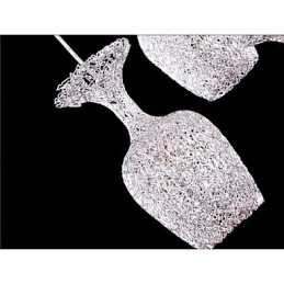 Woven Aluminum Chandelier With Three Head Lamp Apple