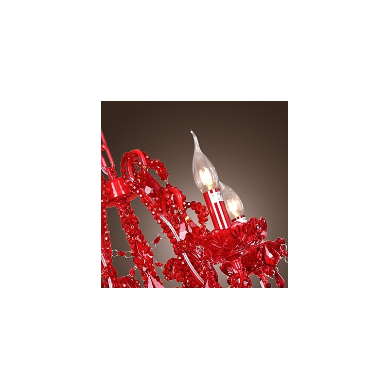 Modern Contemporary Crystal Chrome Metal Chandelier