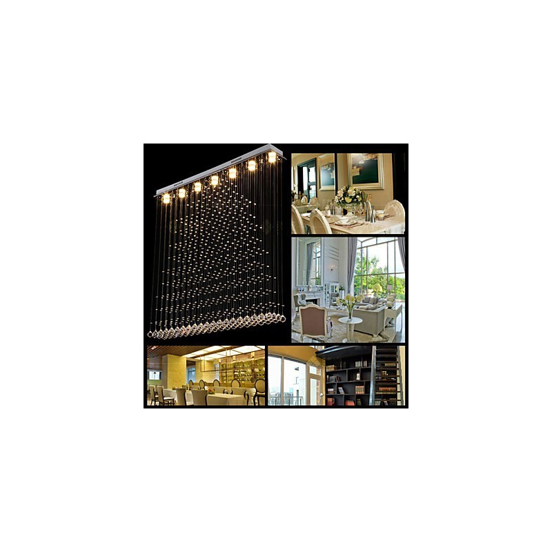 K9 Crystal Pendant Light Hanging Wire Chandelier Lighting Ceiling Lamps