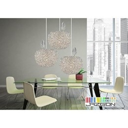 Woven Aluminum Chandelier With Three Head Lamp Apple A