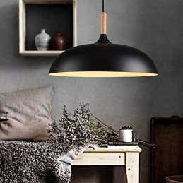 Retro Pendant Light Painting Wood+Metal Cafe pendant lamps