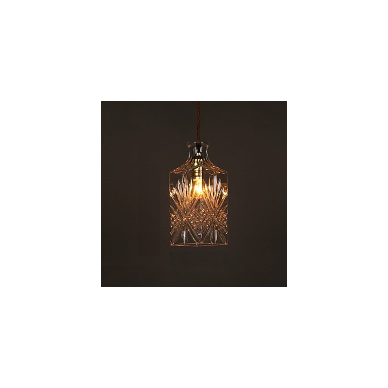 Romantic Bottle Creative Carved Art Glass Chandelier Light Pendant Light