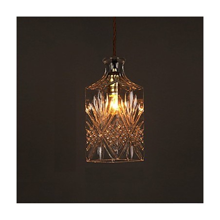 Romantic Bottle Creative Carved Art Glass Chandelier Light Pendant Light