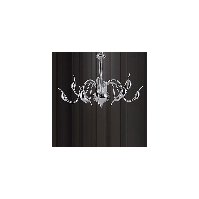 Modern Contemporary Electroplated Metal Chandelier
