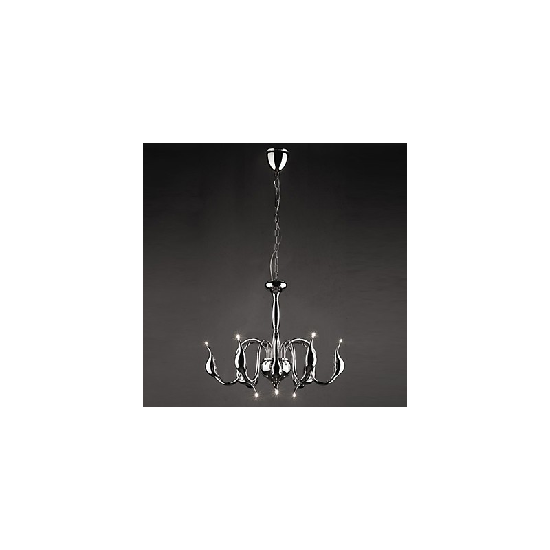 Modern Contemporary Electroplated Metal Chandelier