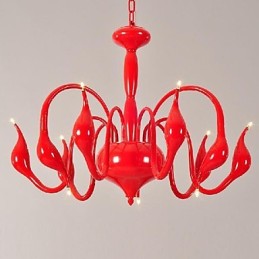 Modern Contemporary Electroplated Metal Chandelier