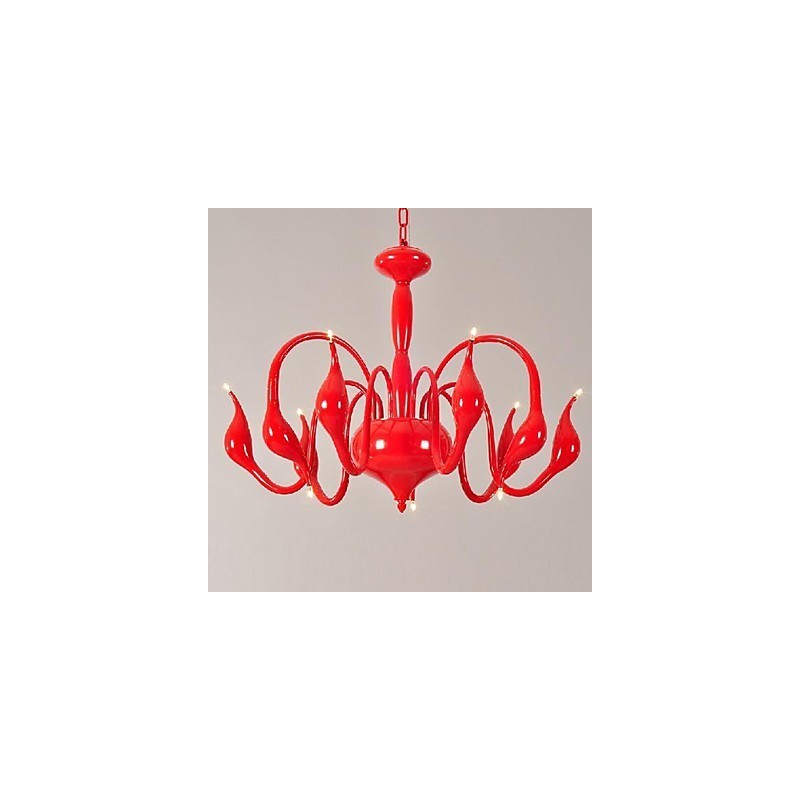 Modern Contemporary Electroplated Metal Chandelier