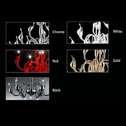 Modern Contemporary Electroplated Metal Chandelier