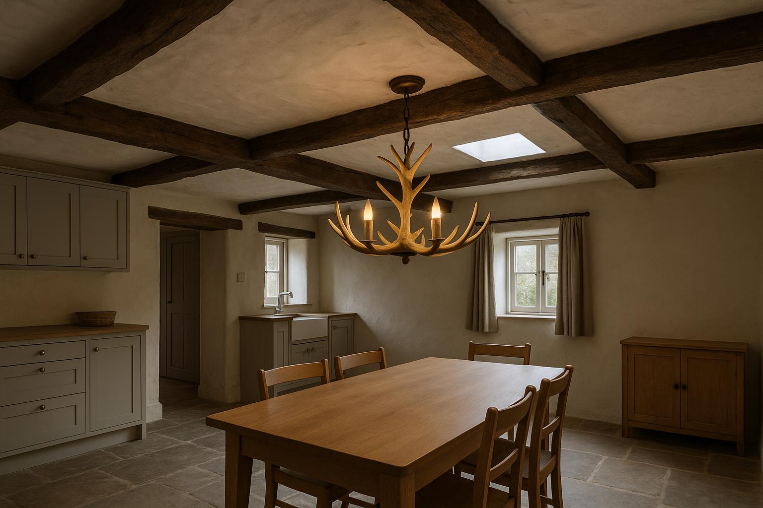 Placing Antler Lights Beneath Beams, Slopes and Vaults